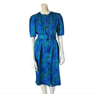 Vintage '80s Adriana Papell dress with matching belt